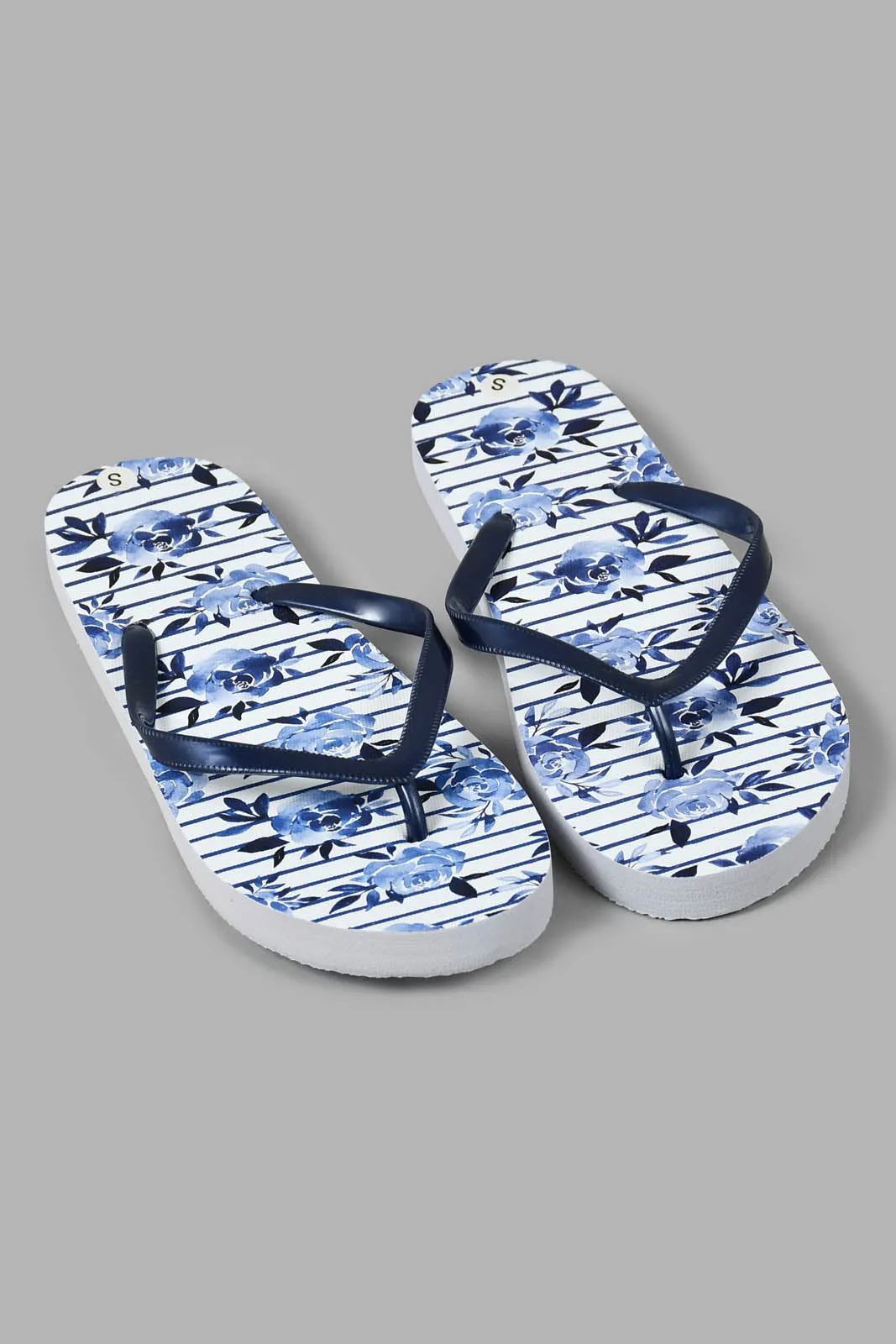 White And Navy Printed Beach Bag With Flip Flop (2 Piece) sold by Redtag product image thumbnail 2