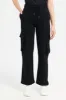 Women Black Straight Leg Pant With Utility Pockets sold by Redtag