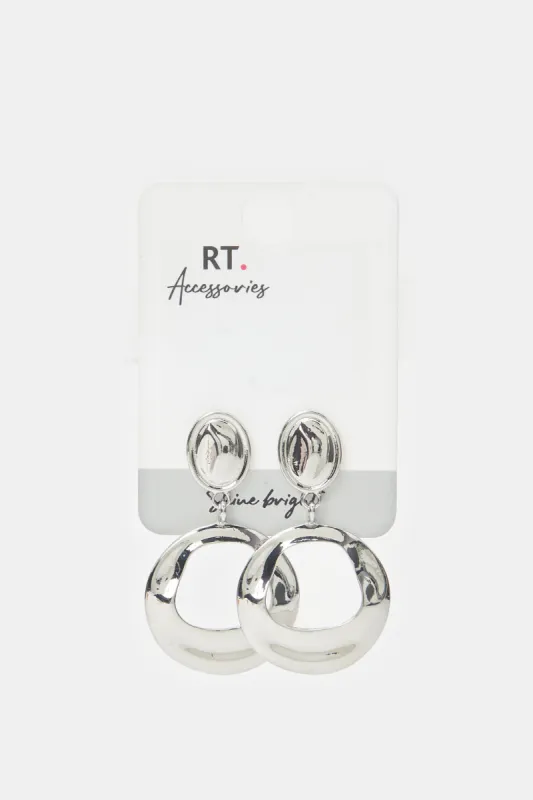 Women Silver Dangle Earrings sold by Redtag