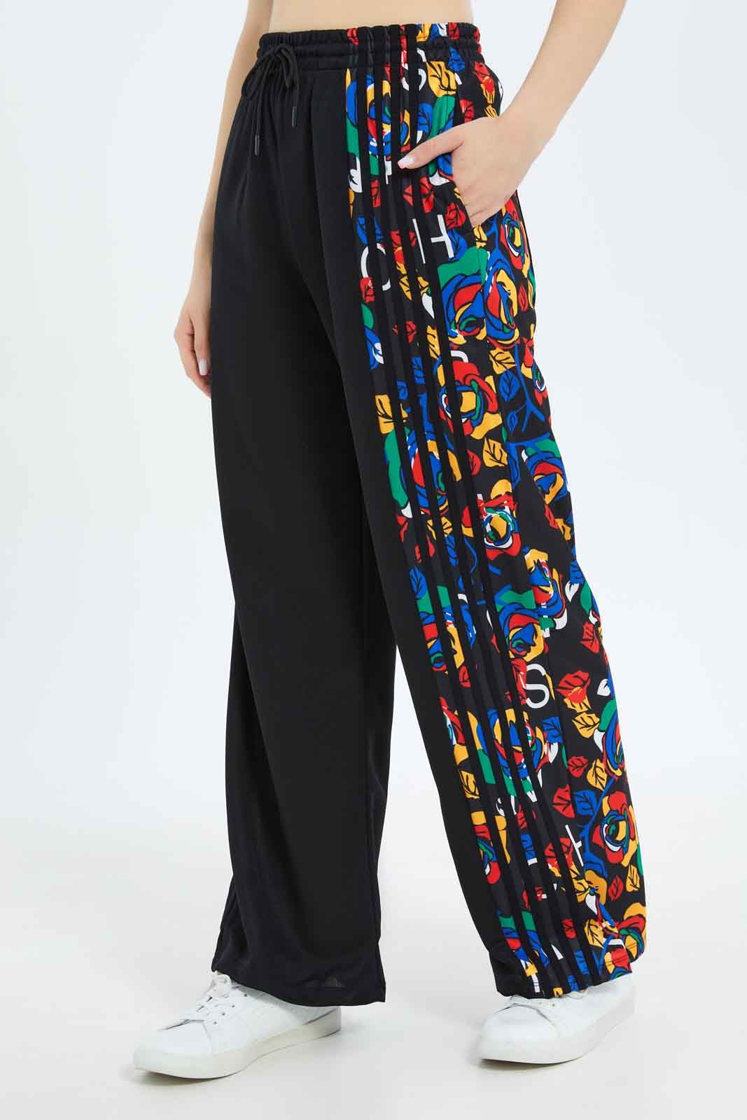 Women Black Wide Leg Track Pant sold by Redtag