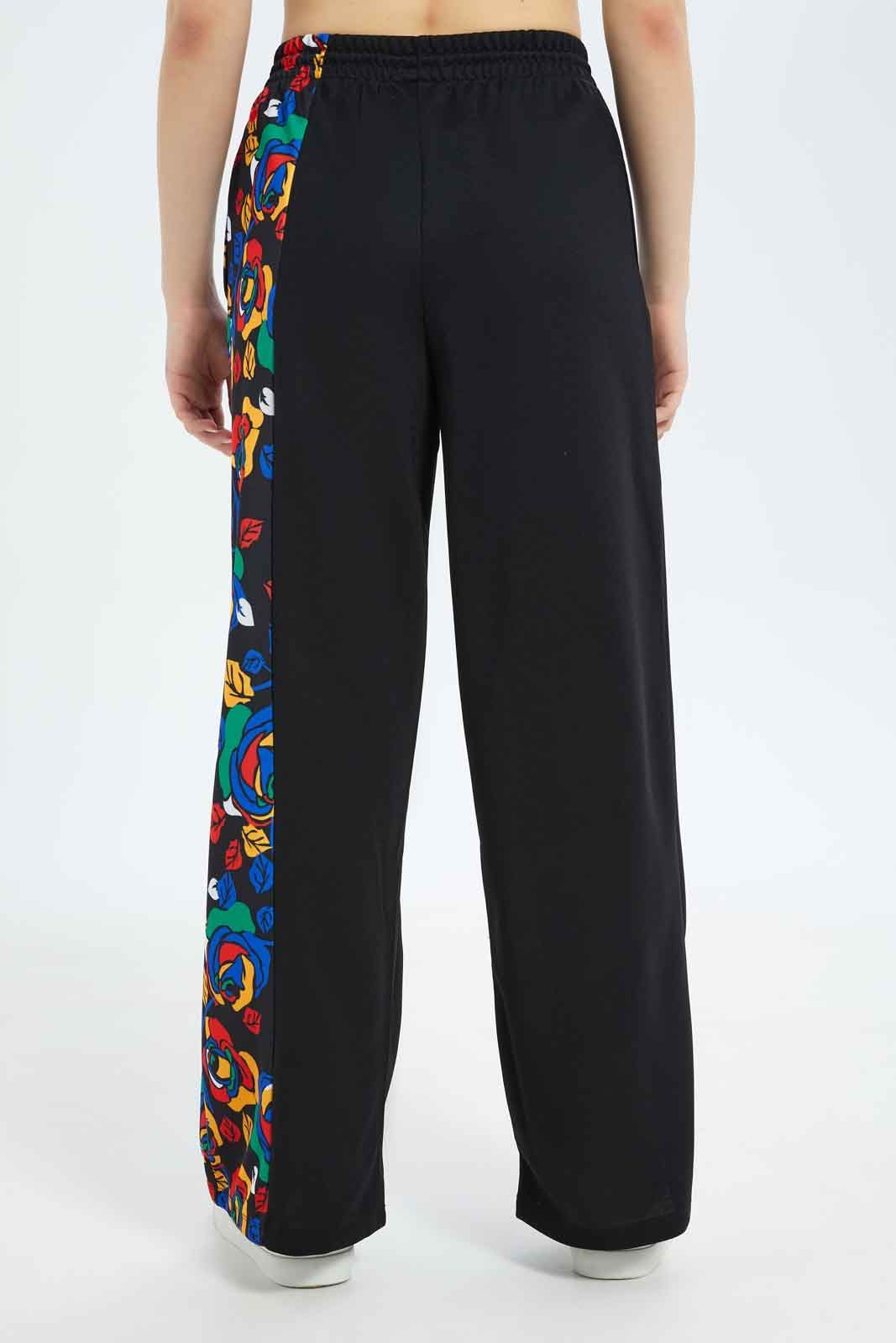 Women Black Wide Leg Track Pant sold by Redtag product image thumbnail 3