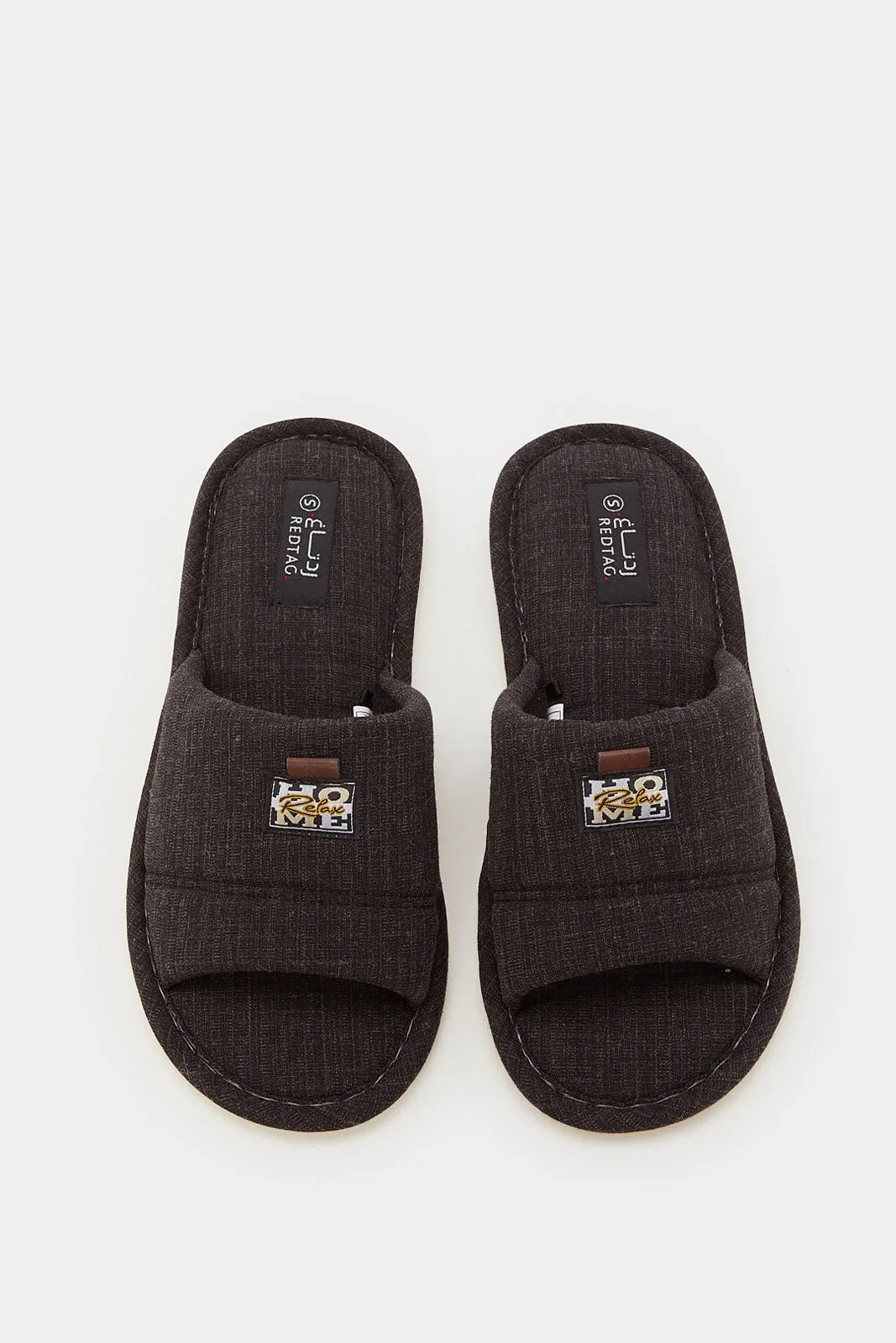 Men Black Open Toe Slipper sold by Redtag product image thumbnail 2
