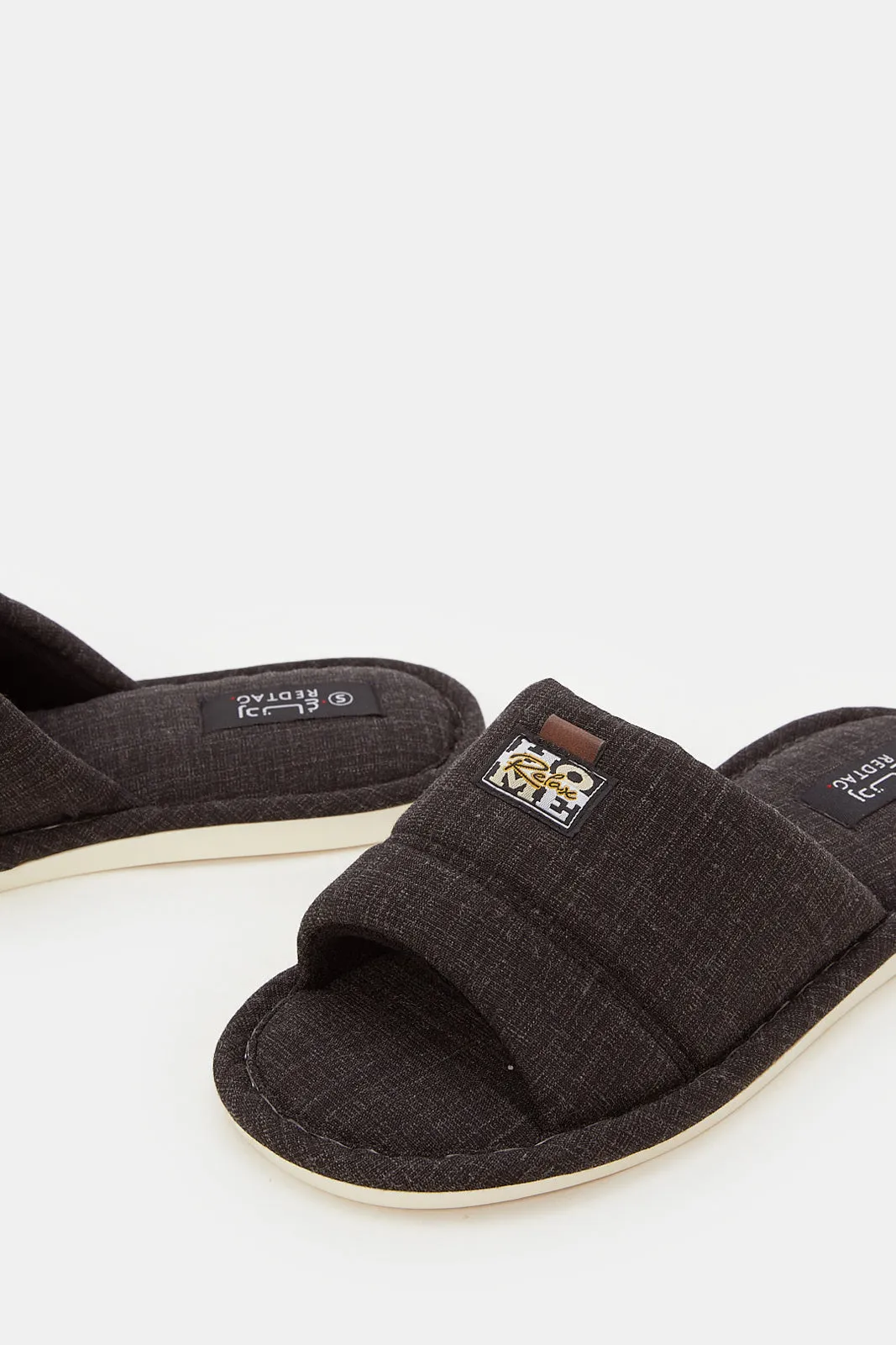 Men Black Open Toe Slipper sold by Redtag product image thumbnail 3