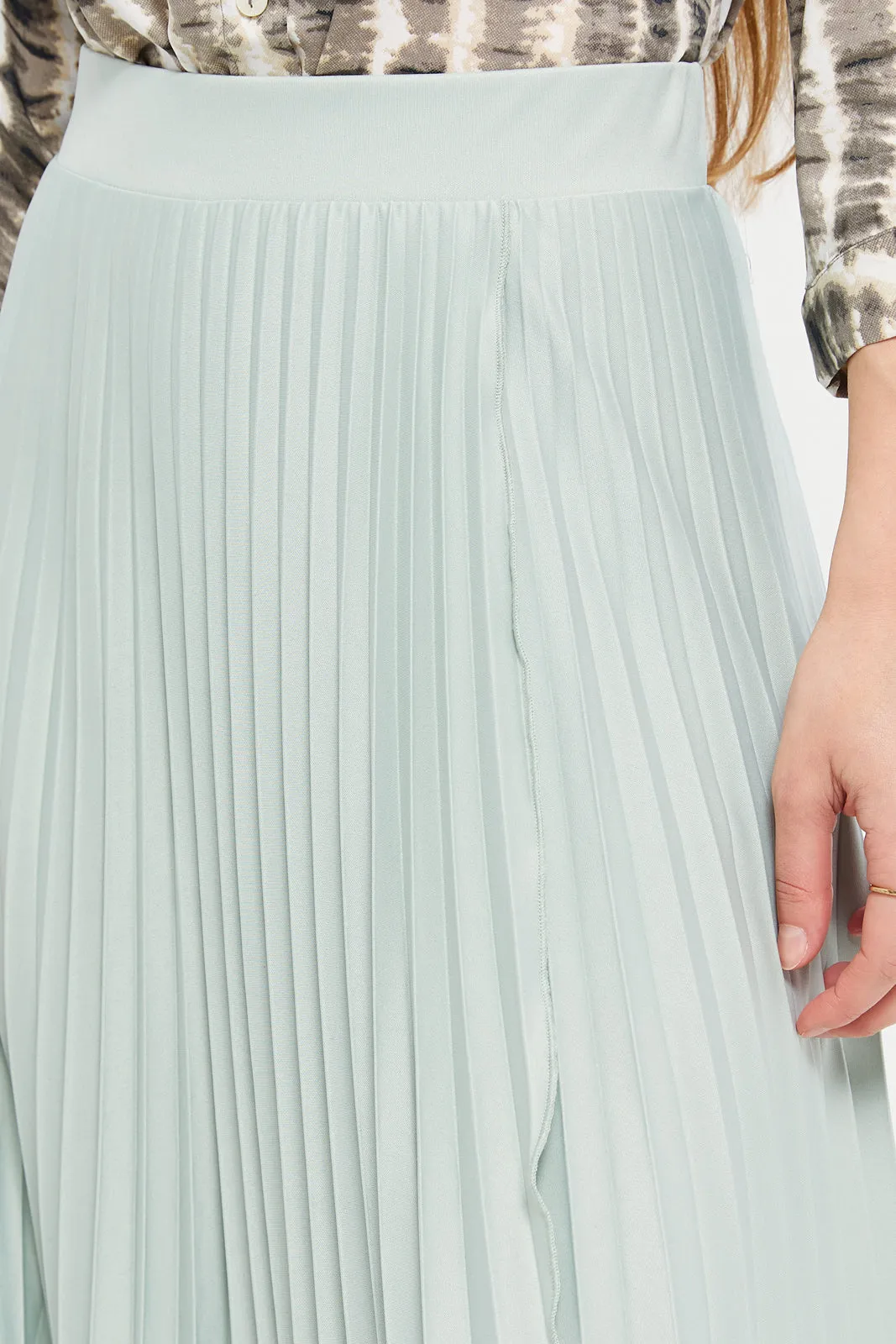 Women Mint Wrap Pleated Skirt sold by Redtag product image thumbnail 4