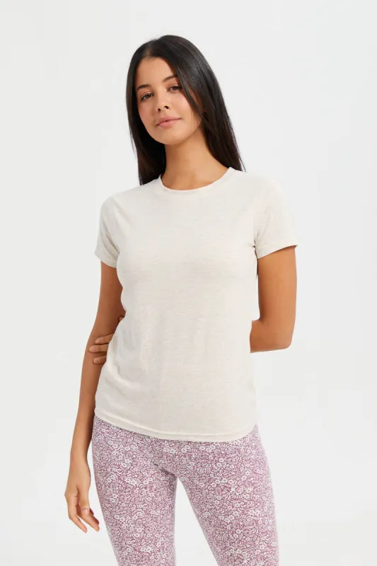 Women Beige Basic T-Shirt sold by Redtag