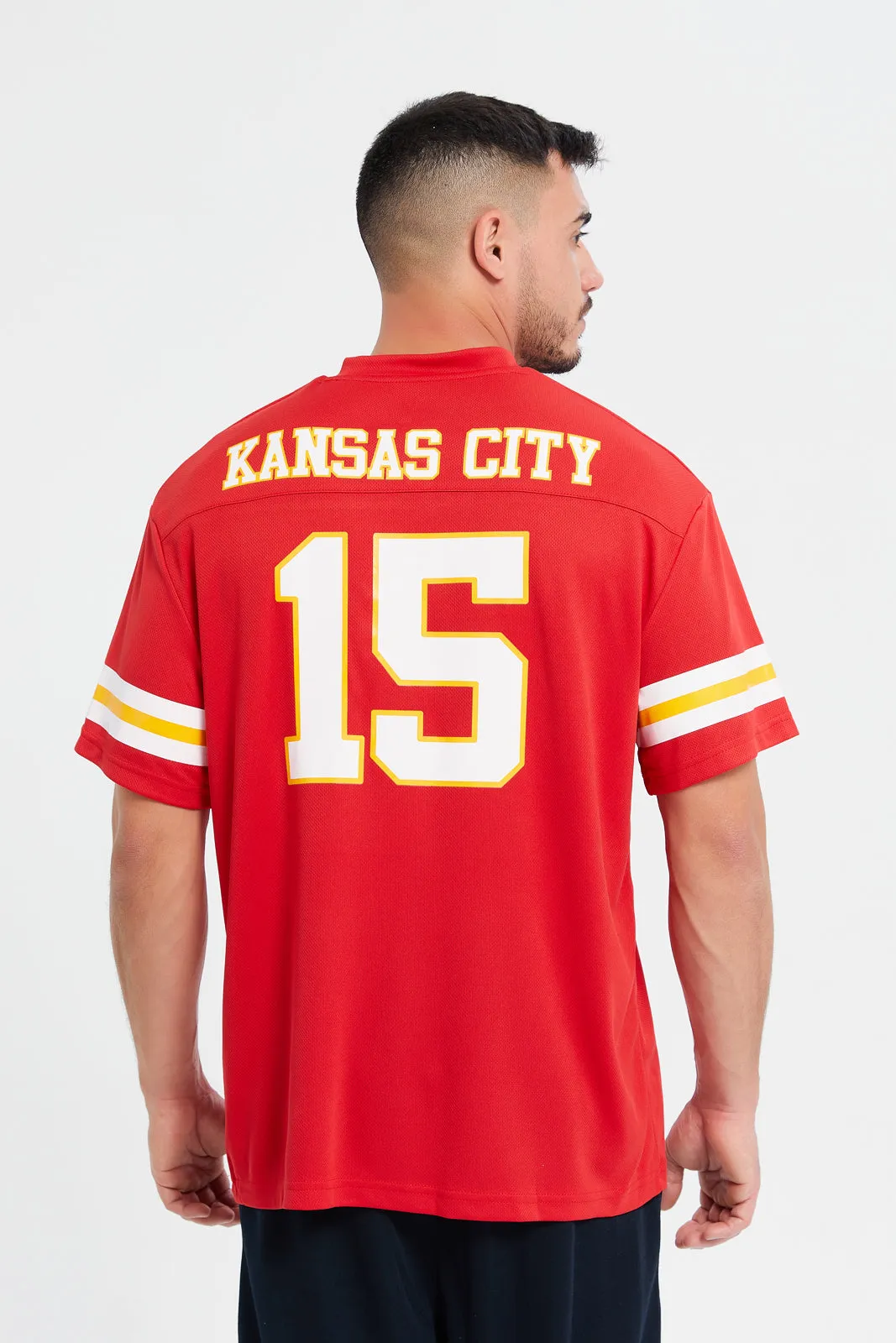 Men Red NFL Short Sleeve Active T-Shirt sold by Redtag product image thumbnail 3