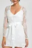 White Lace Robe And Chemise Set (2 Piece) sold by Redtag