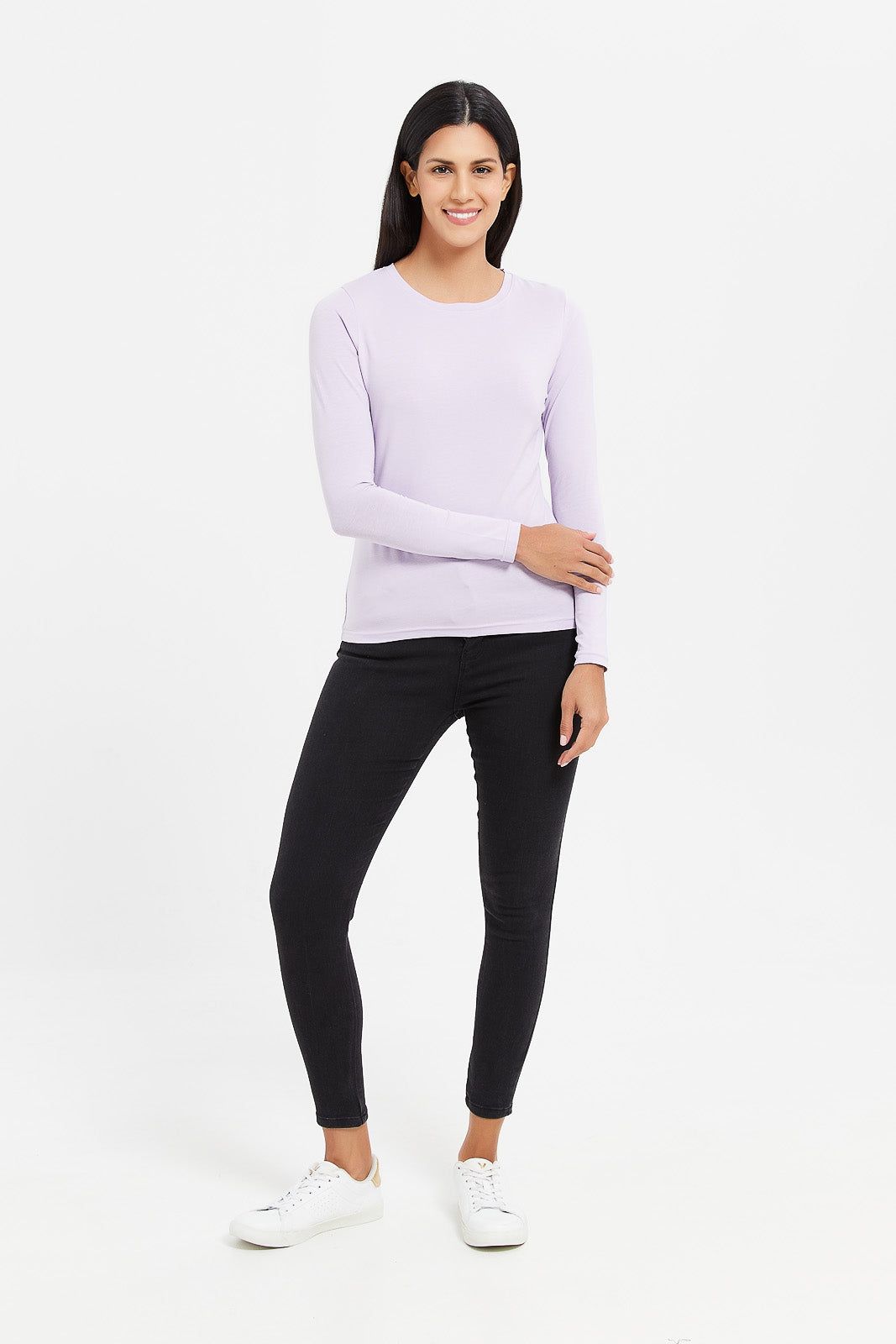 Women Lilac Long Sleeve T-Shirt sold by Redtag product image thumbnail 2