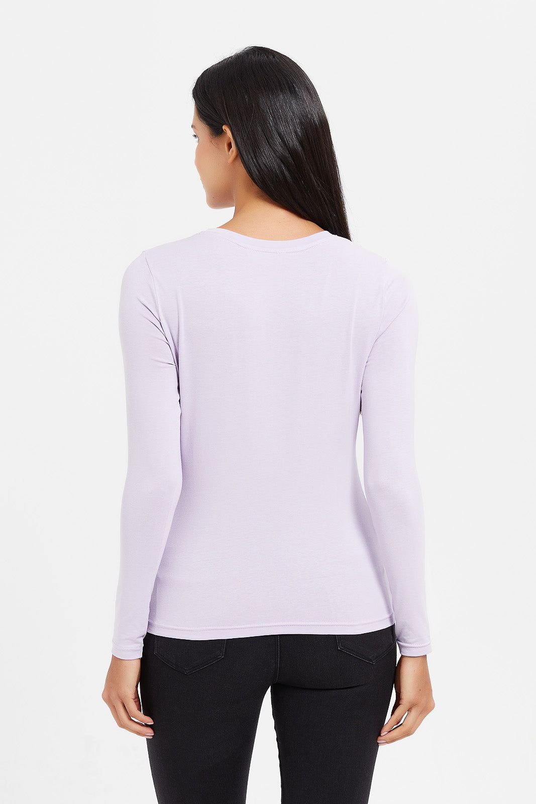Women Lilac Long Sleeve T-Shirt sold by Redtag product image thumbnail 3