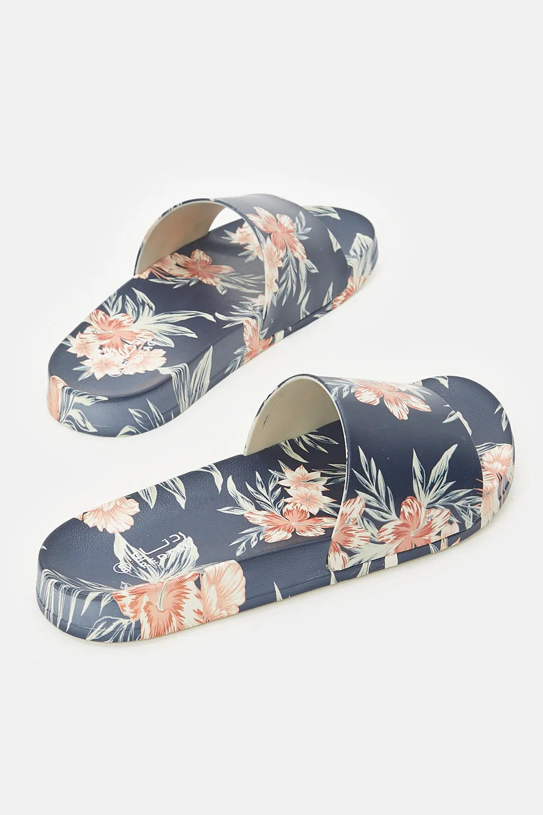 Women Navy Printed Floral Slide sold by Redtag product image thumbnail 4