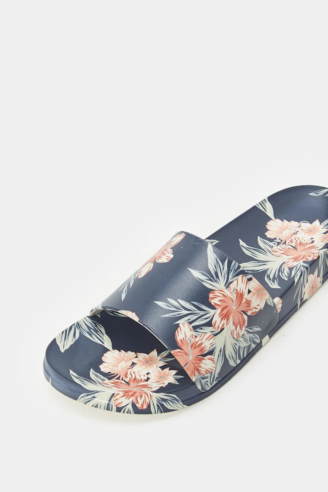 Women Navy Printed Floral Slide sold by Redtag product image thumbnail 3
