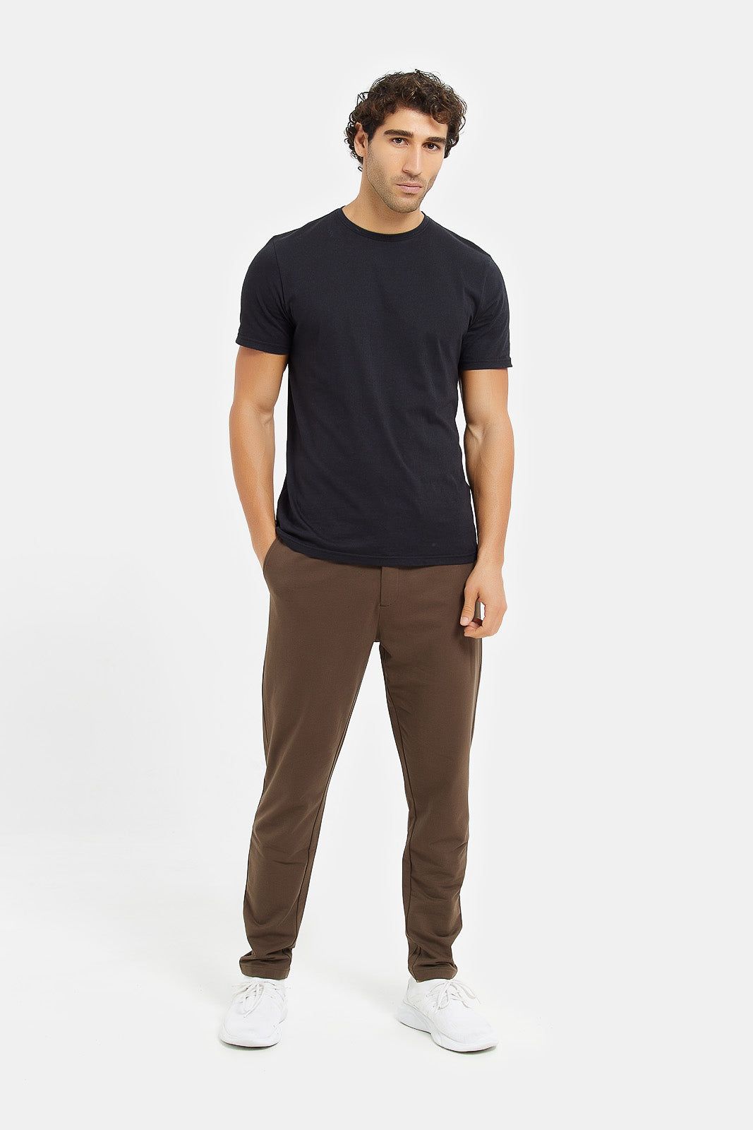 Men Brown Jogger Fit Trousers sold by Redtag product image thumbnail 2