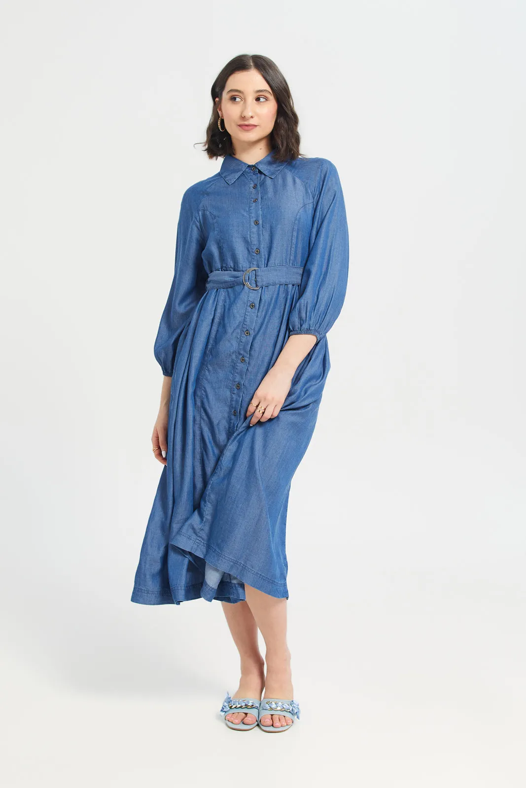 Tencel Dress With Tie sold by Redtag product image thumbnail 4