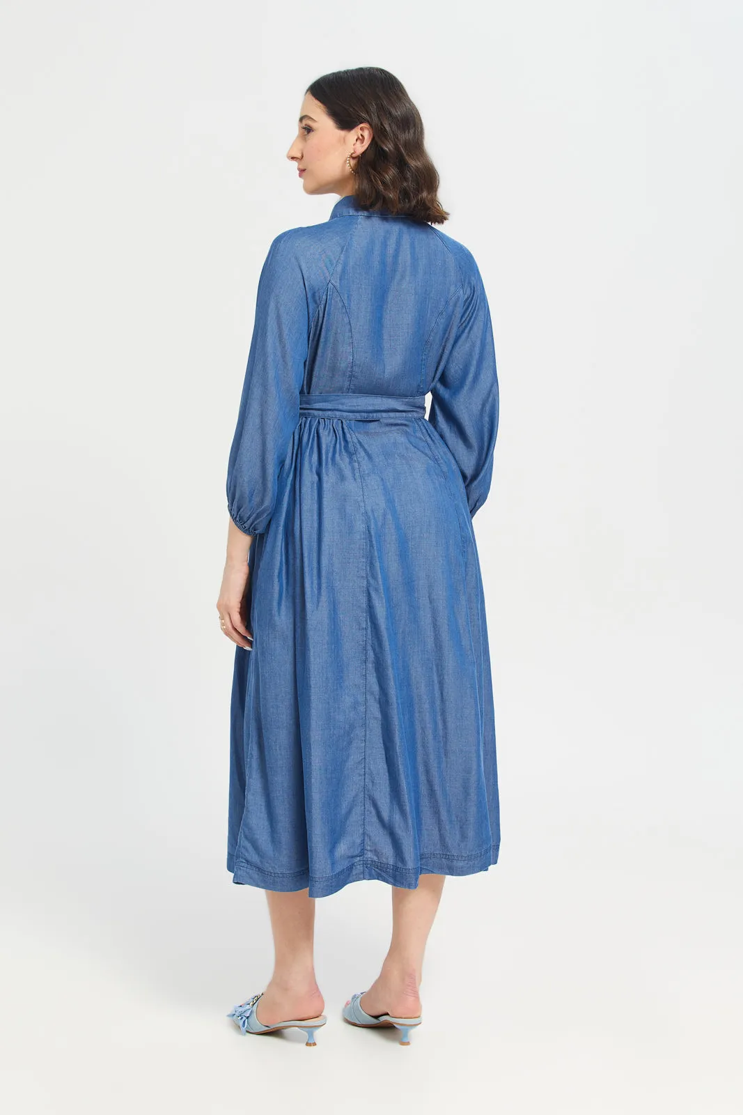 Tencel Dress With Tie sold by Redtag product image thumbnail 3