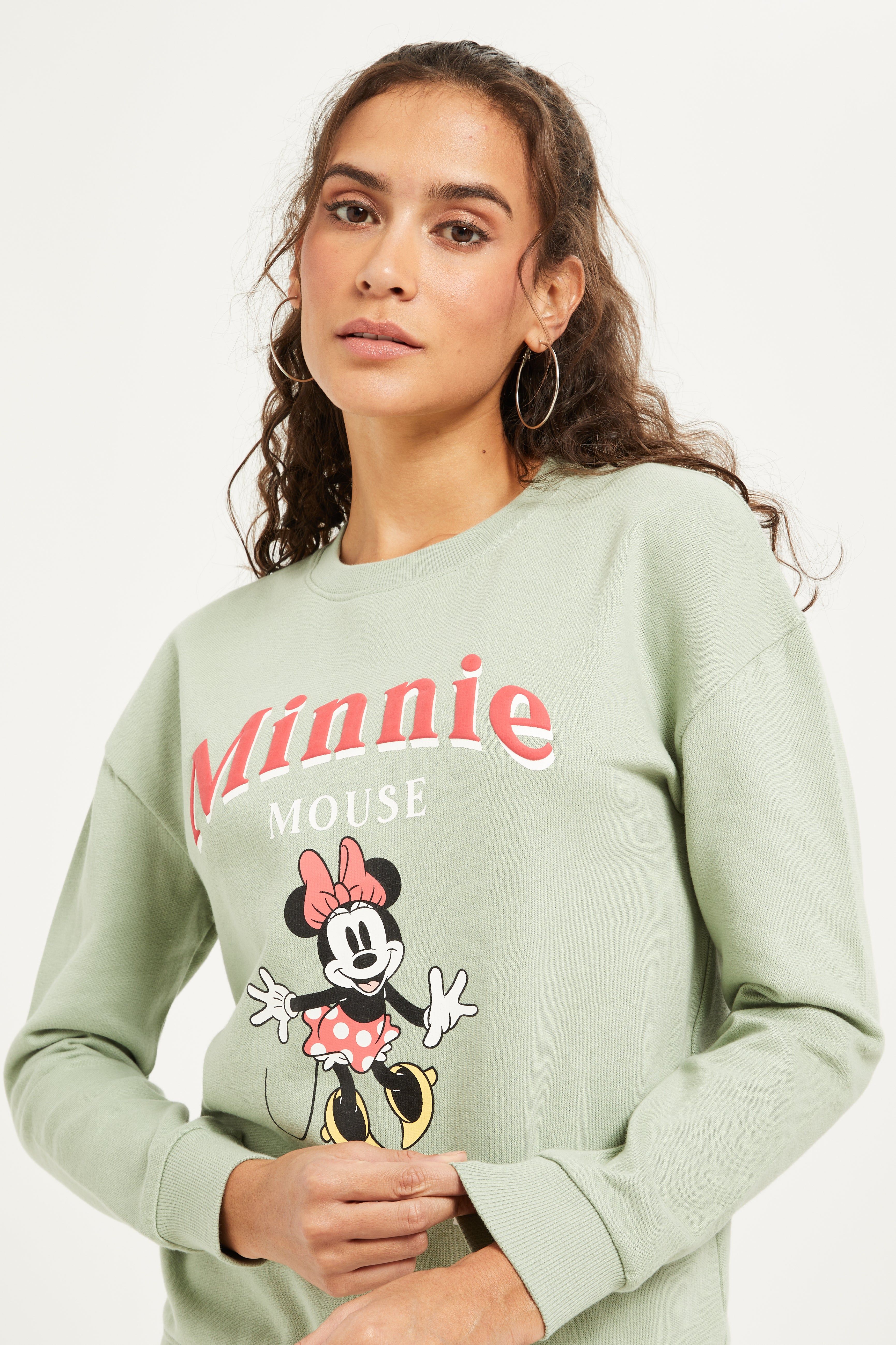 Women Mint Minnie Mouse Printed Sweatshirt sold by Redtag product image thumbnail 4