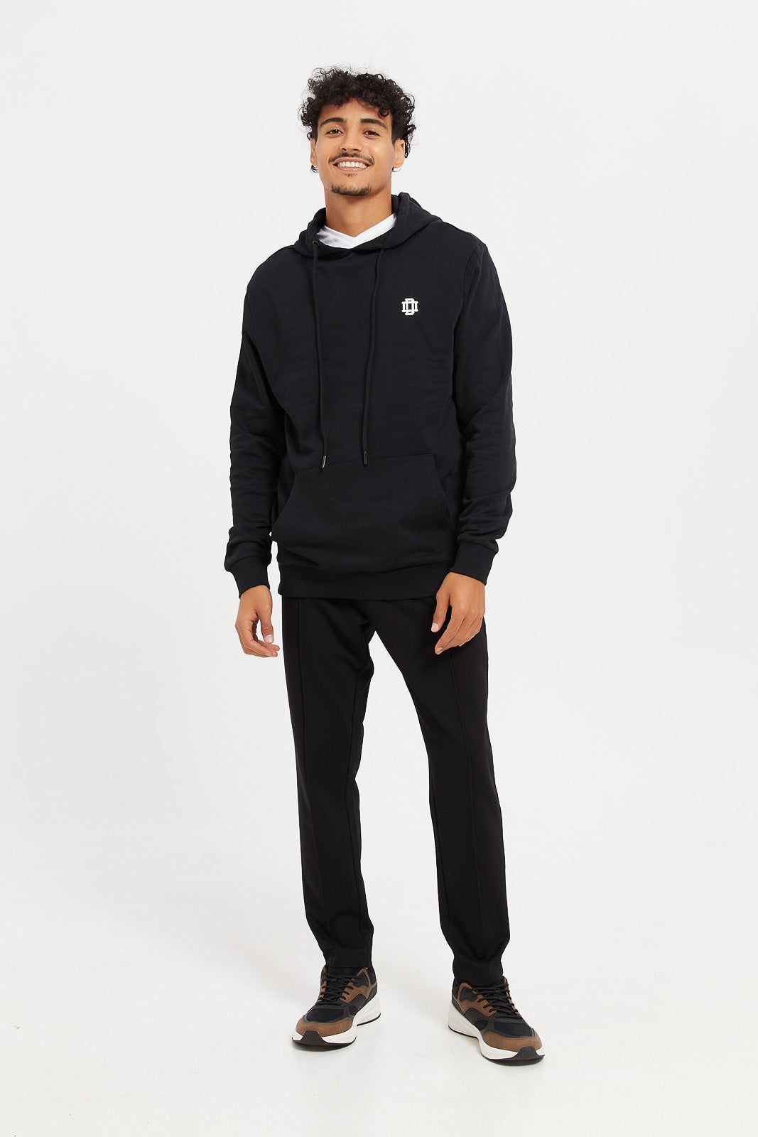 Men Black Basic Hoodie sold by Redtag product image thumbnail 2