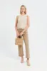 Women Cream Crochet Front Lined Jersey Top sold by Redtag