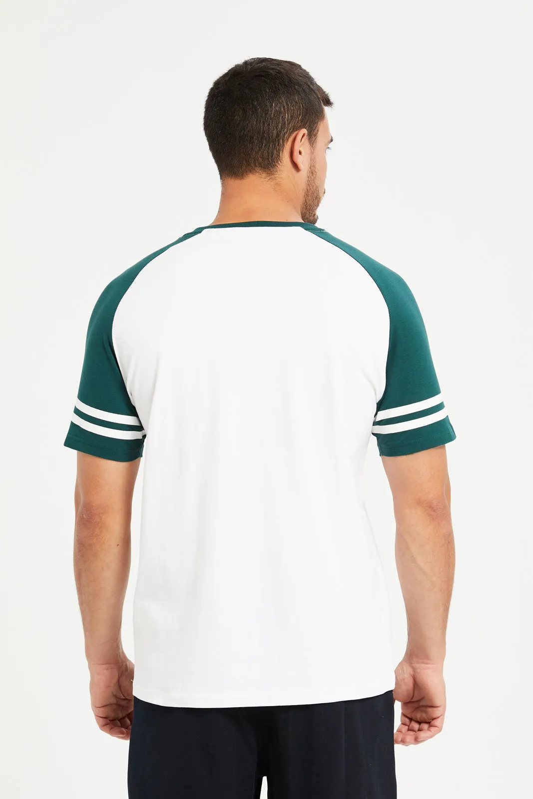 Men White Boston Print Active T-Shirt sold by Redtag product image thumbnail 3