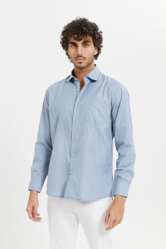 Men Grey Plain Formal Shirt sold by Redtag