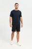 Men Black Printed Short Sleeve Active T-Shirt sold by Redtag