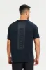 Men Black Printed Short Sleeve Active T-Shirt sold by Redtag