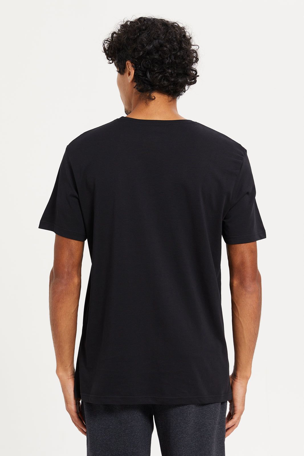 Men Black Graphic T-Shirt sold by Redtag product image thumbnail 3