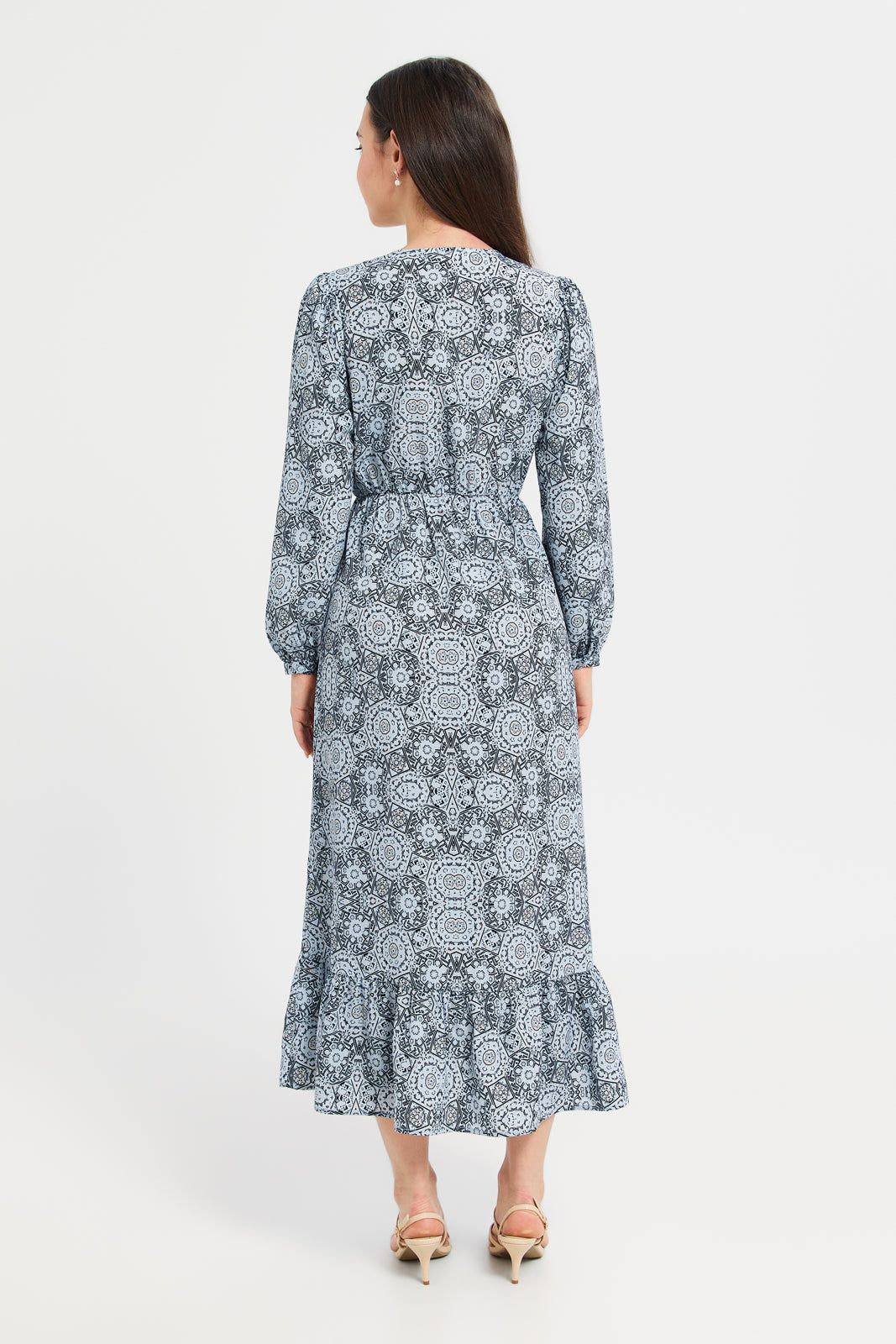 Women Blue Printed Dress sold by Redtag product image thumbnail 3