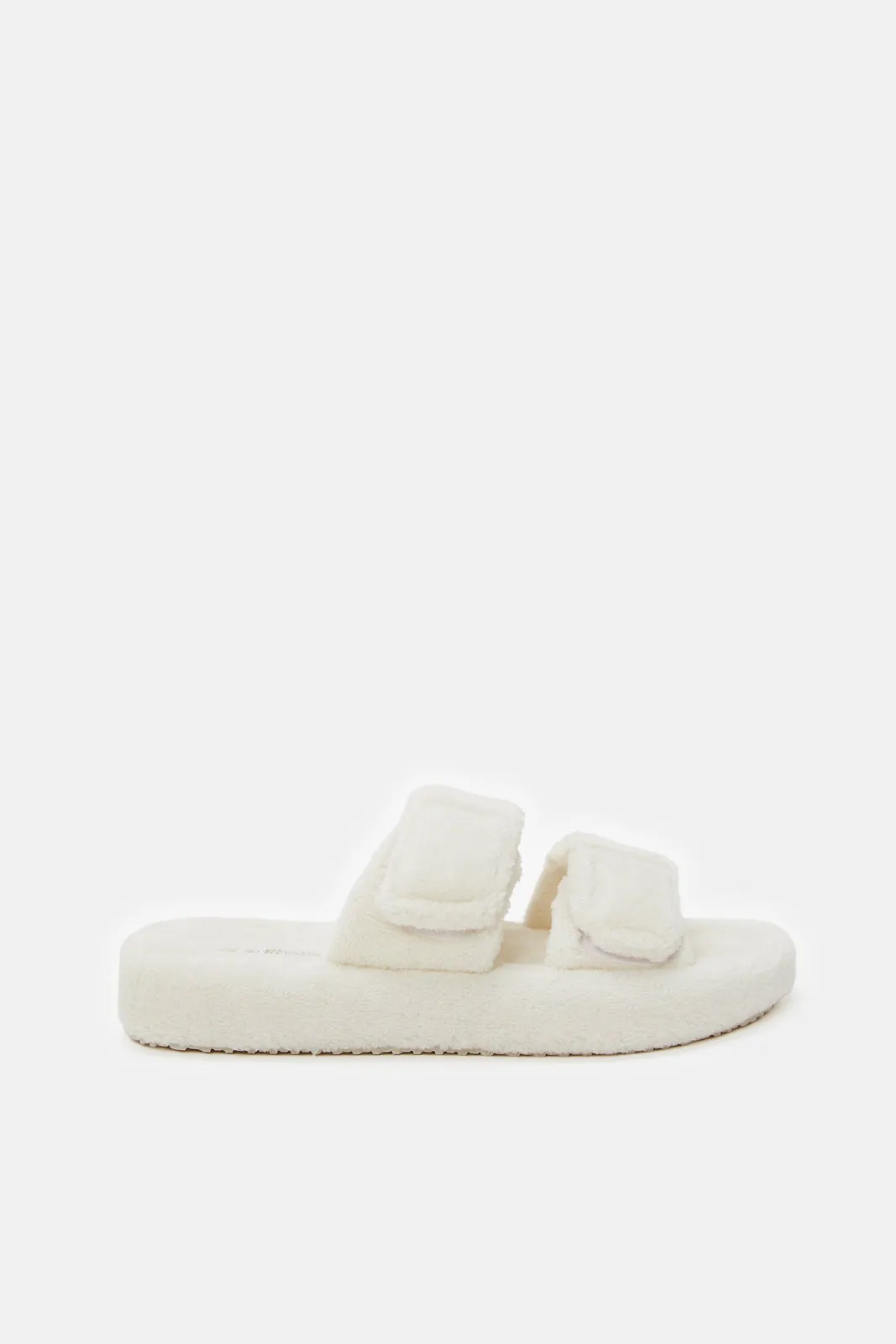 Women White Double Strap Slipper sold by Redtag