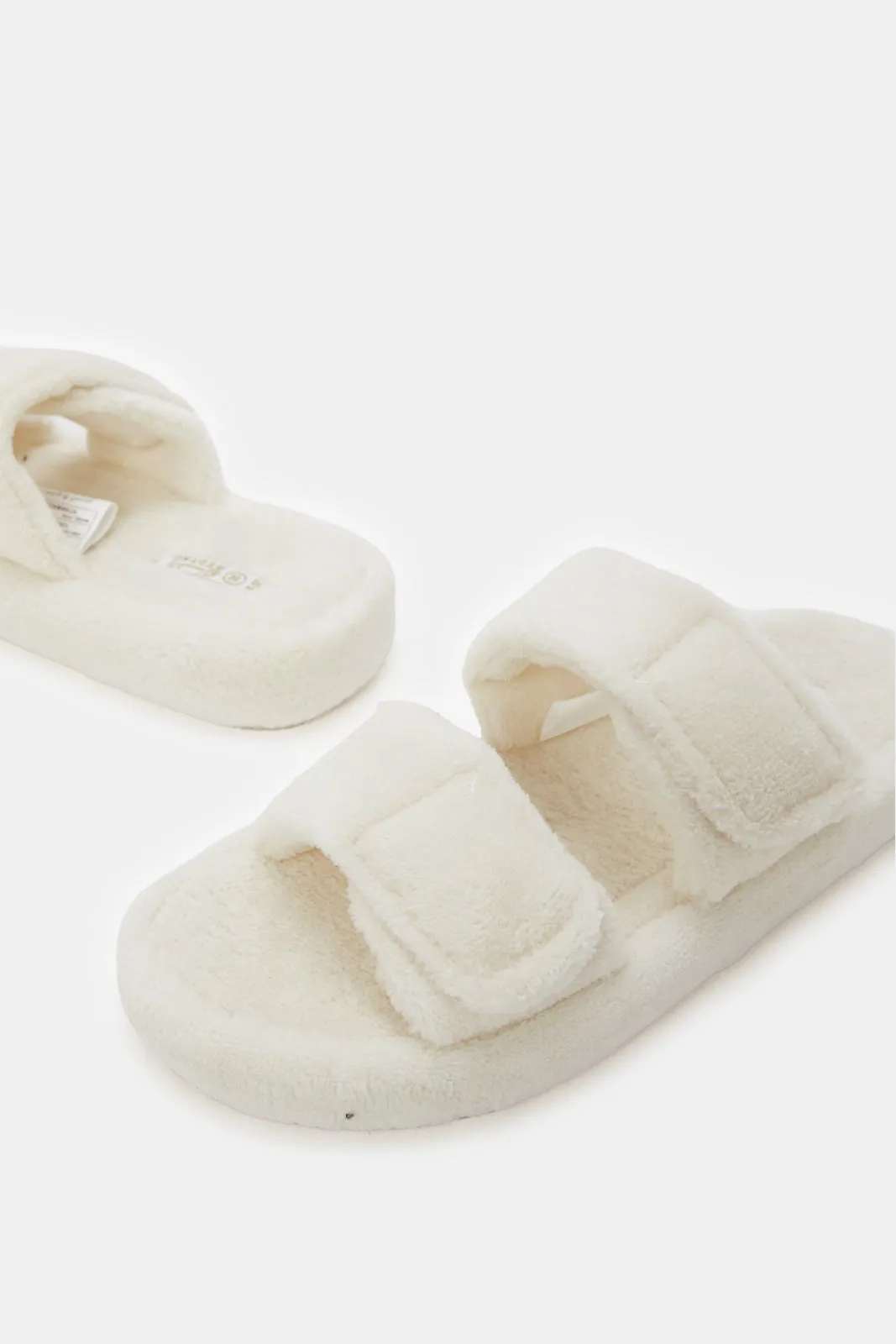Women White Double Strap Slipper sold by Redtag product image thumbnail 3