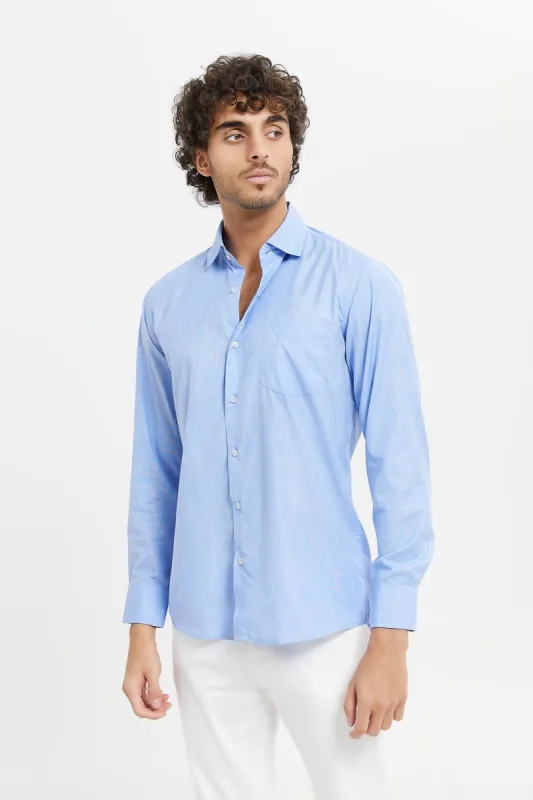 Men Blue Formal Shirt sold by Redtag