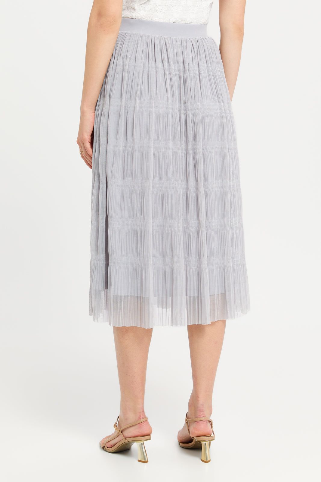 Women Grey Pleated Skirt sold by Redtag product image thumbnail 3