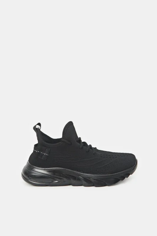 Women Black Flykint Lace Up Sneakers sold by Redtag