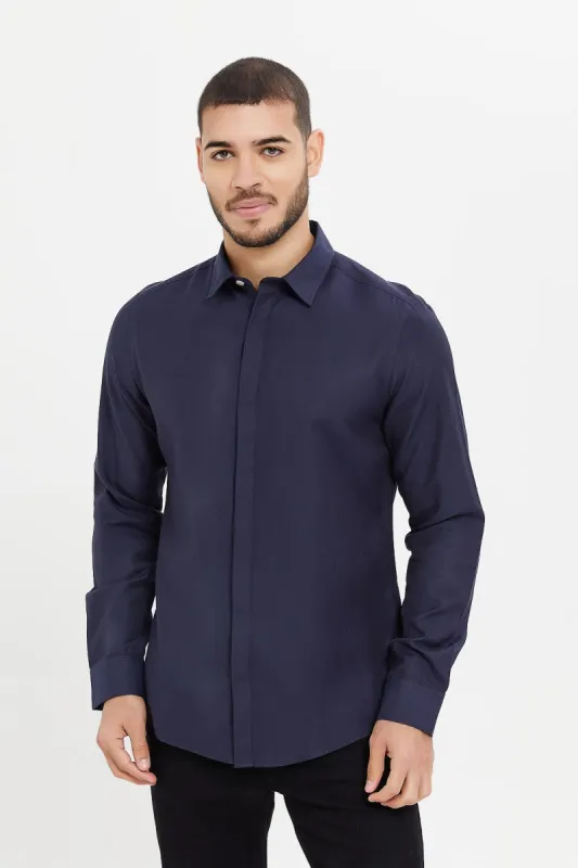 Men Navy Formal Shirt sold by Redtag