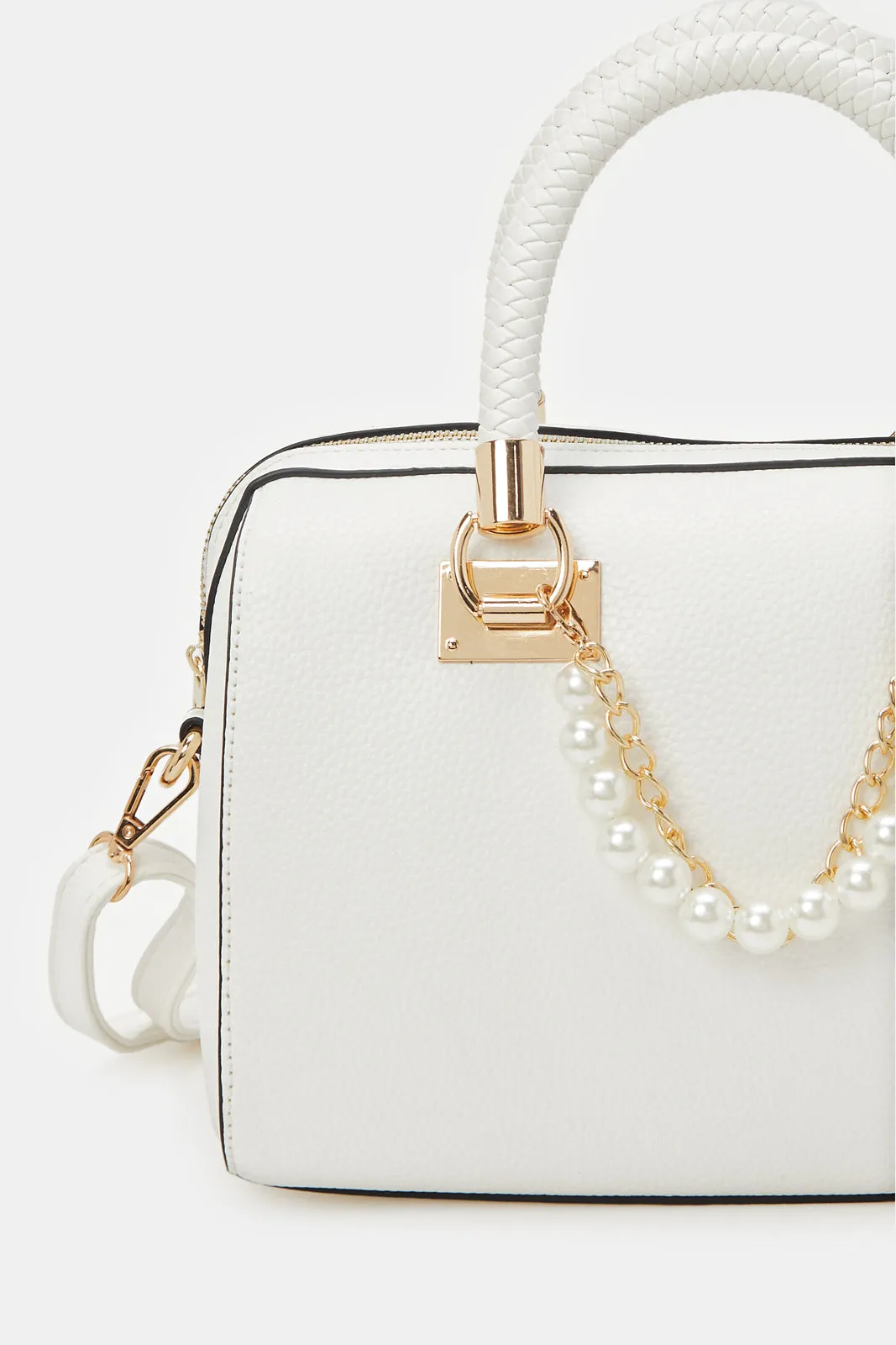Women White Bollin With Pearl Chain sold by Redtag product image thumbnail 3