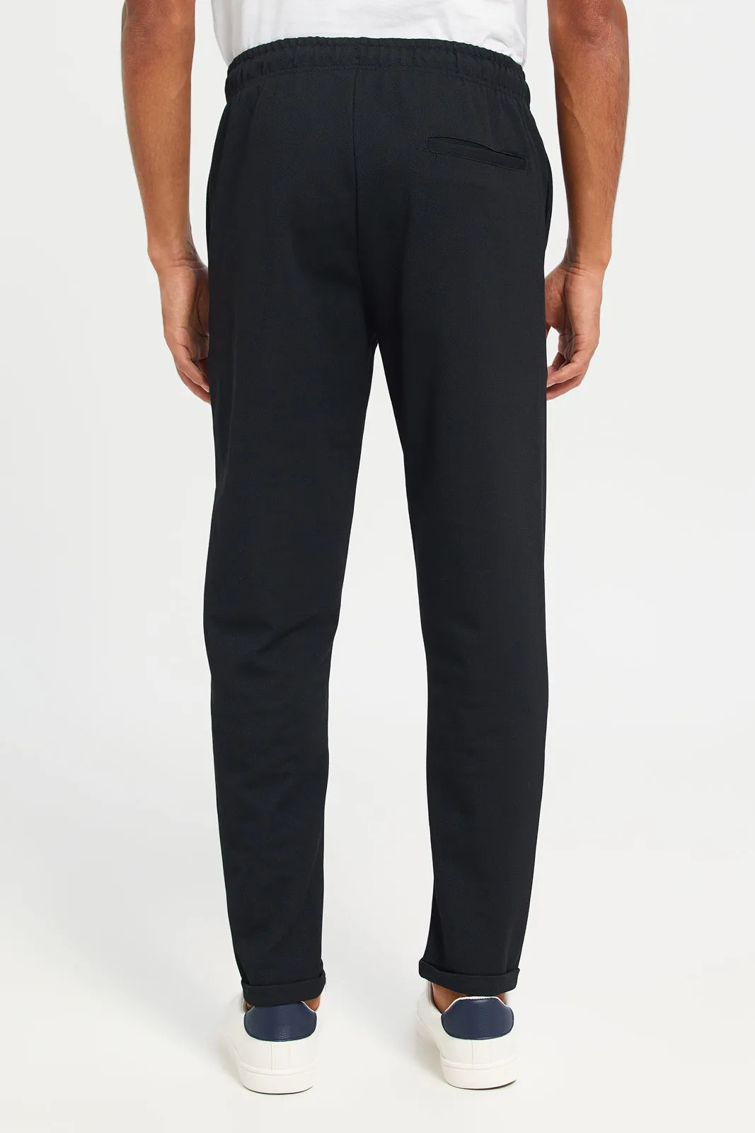 Men Black Pull-On Trouser sold by Redtag product image thumbnail 3