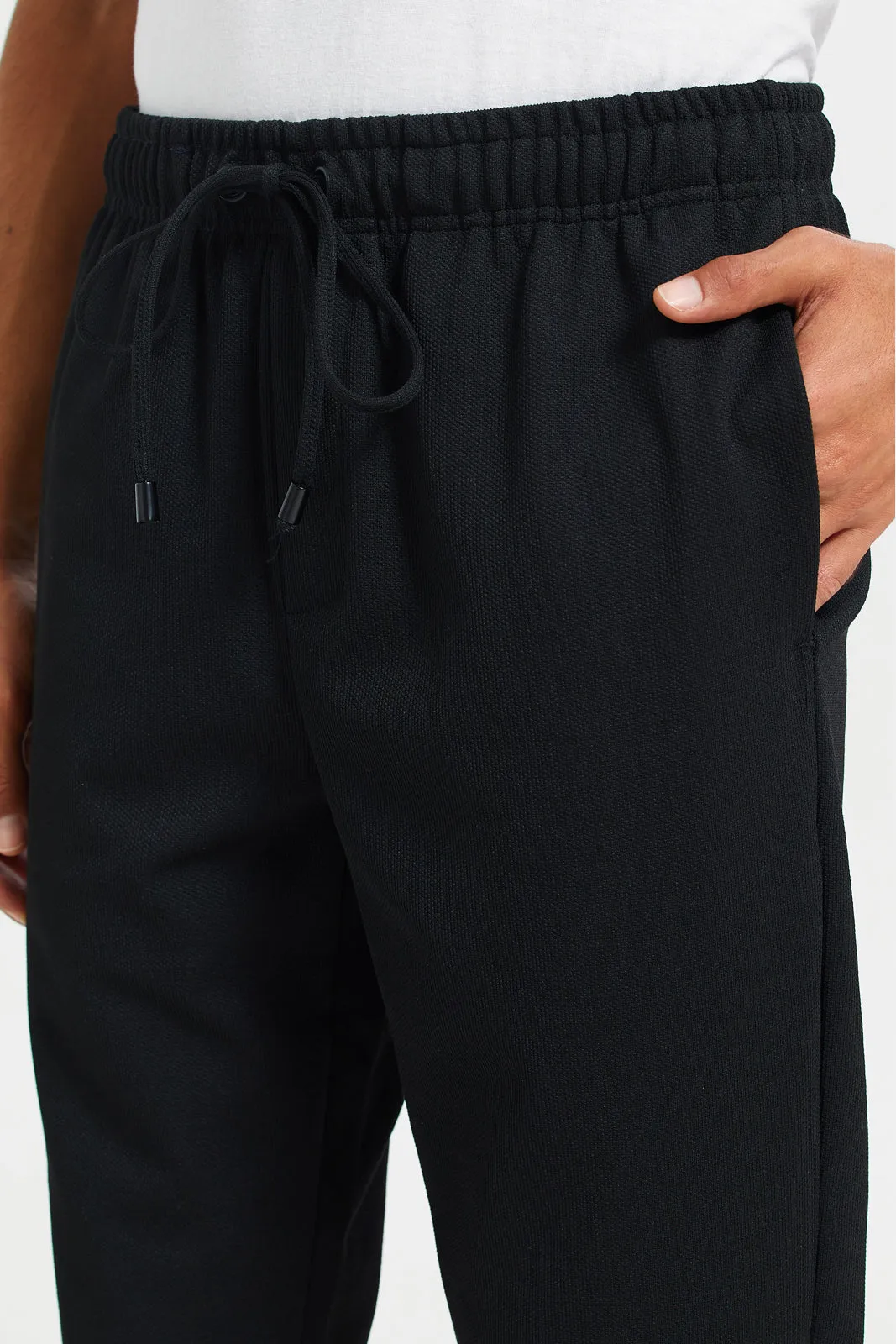 Men Black Pull-On Trouser sold by Redtag product image thumbnail 4