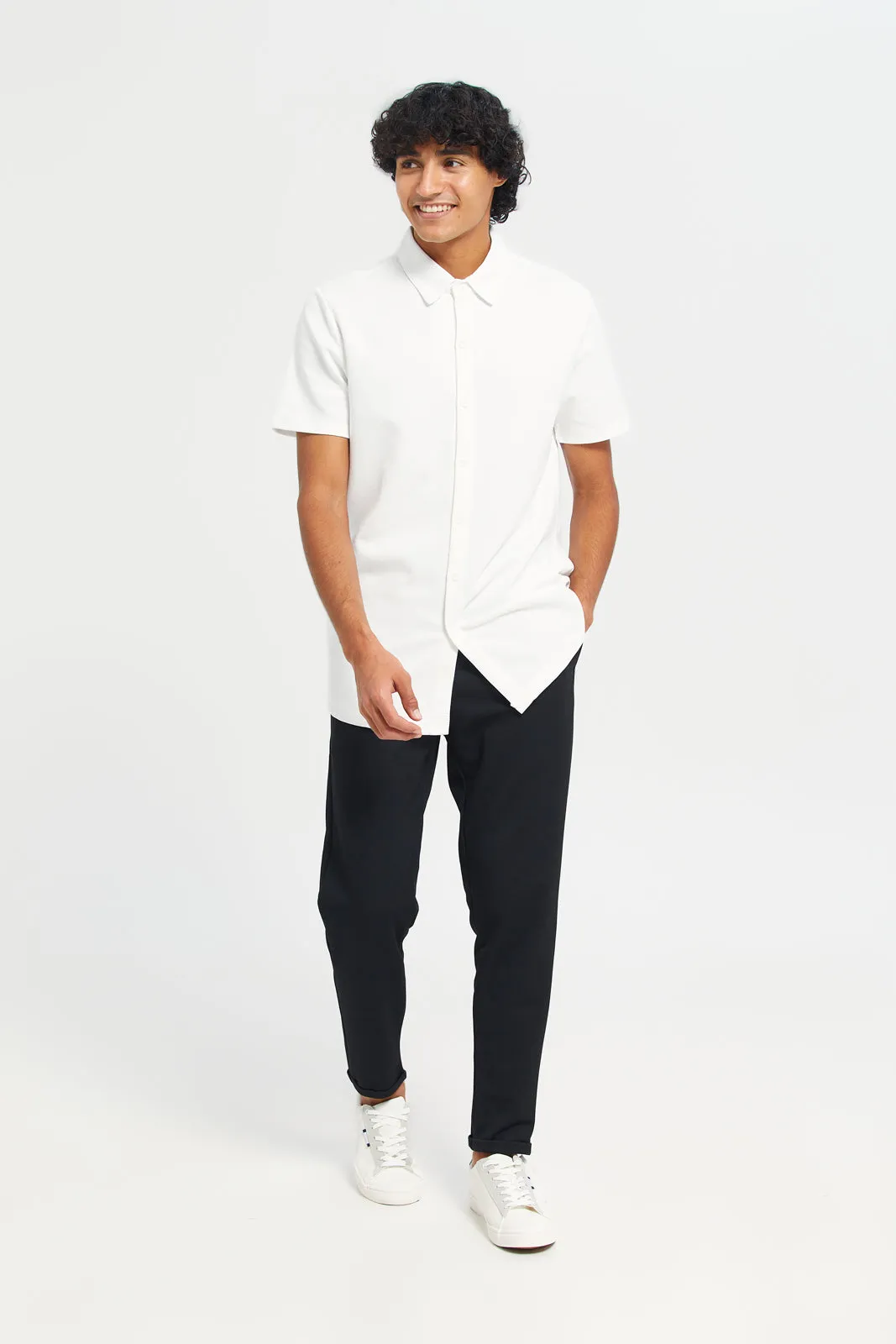 Men Black Pull-On Trouser sold by Redtag product image thumbnail 2