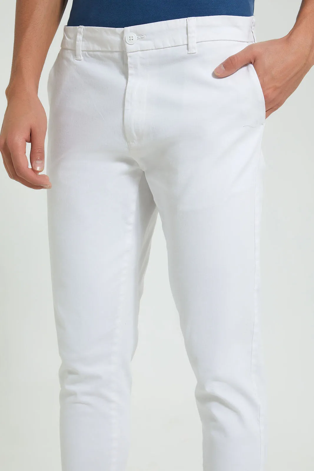 White Chino Pant sold by Redtag product image thumbnail 3