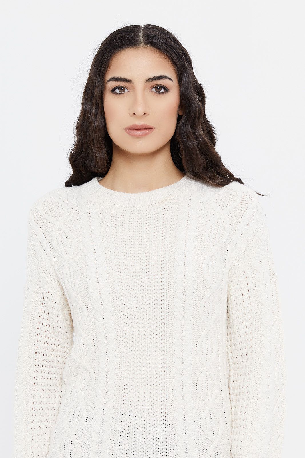 Women Cream Knitted Pullover sold by Redtag product image thumbnail 4