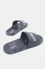 Men Navy Padded Embossed Slide sold by Redtag