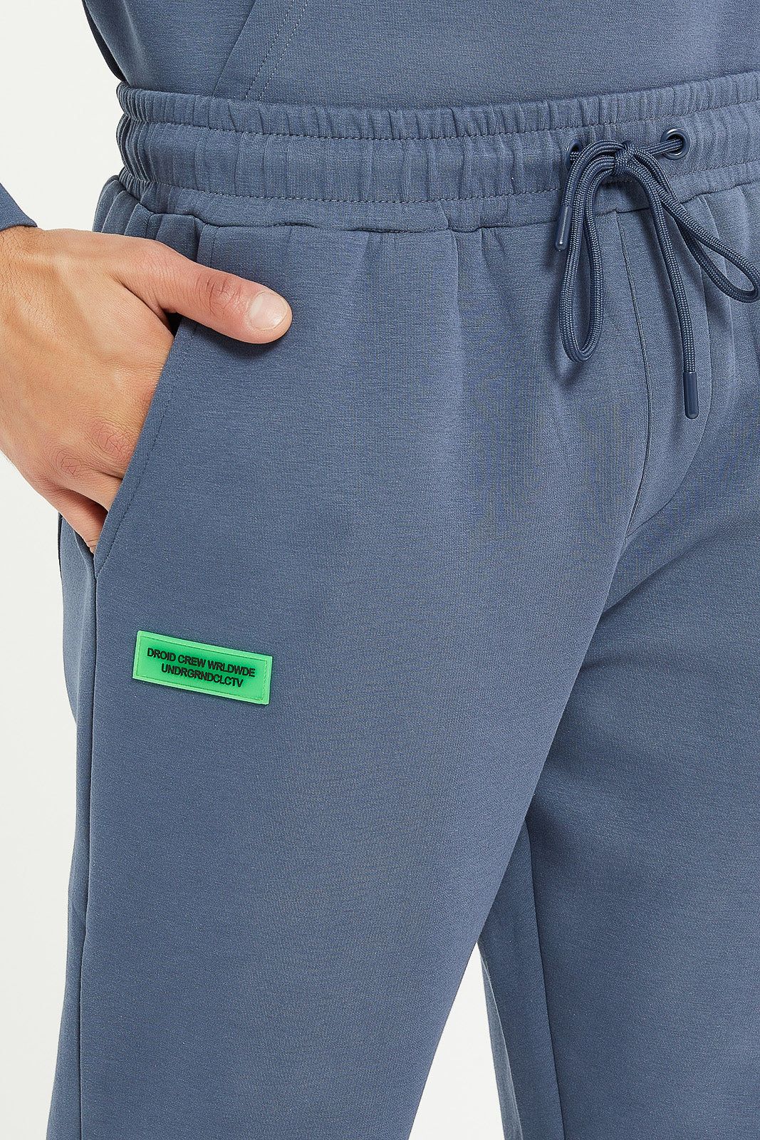 Men Blue Soft Touch Joggers sold by Redtag product image thumbnail 4