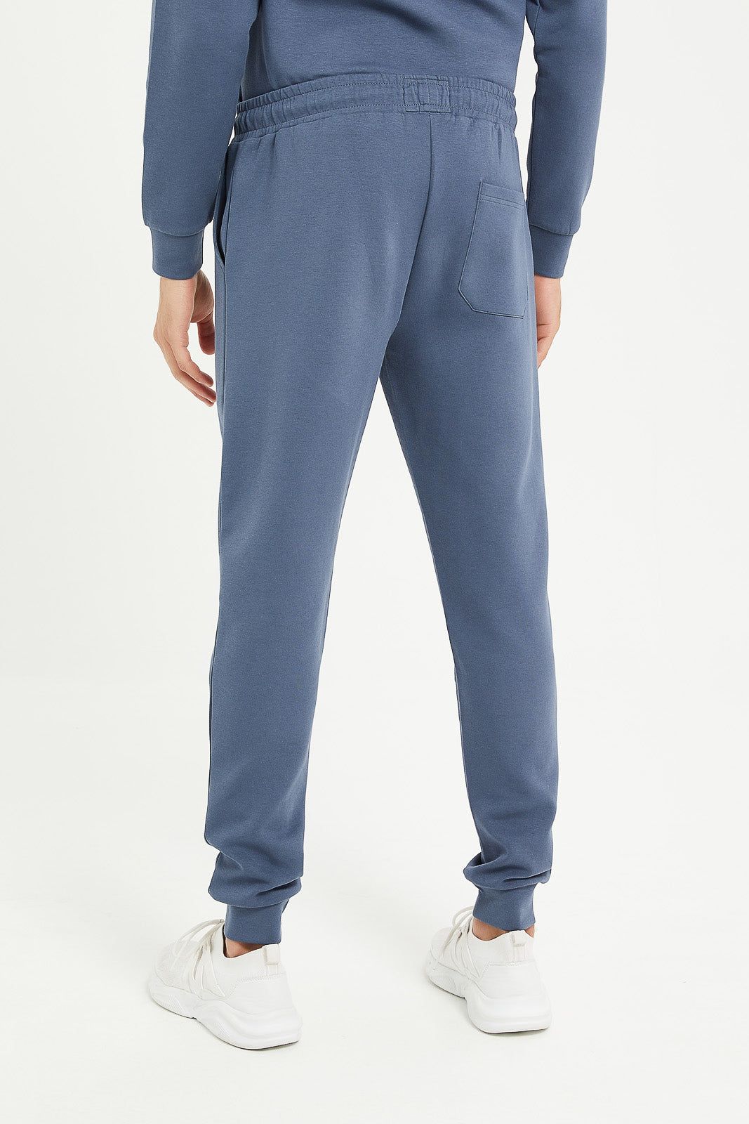 Men Blue Soft Touch Joggers sold by Redtag product image thumbnail 3