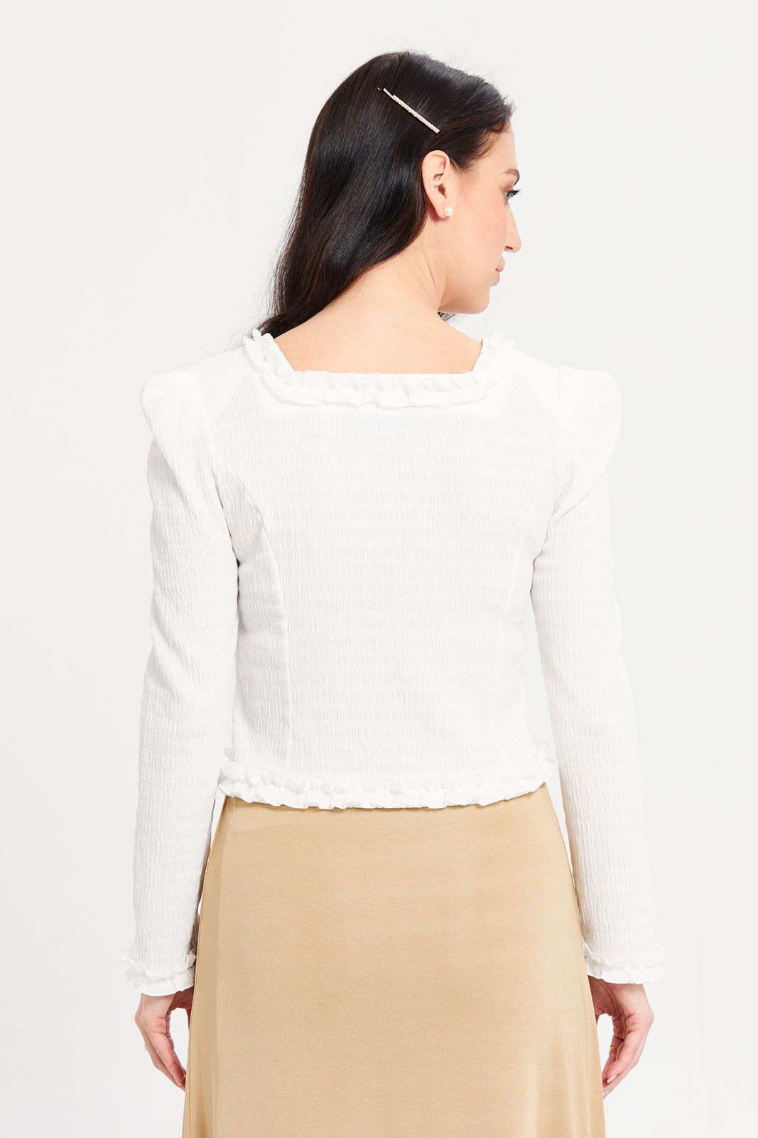 Women Ivory Textured Top sold by Redtag product image thumbnail 3