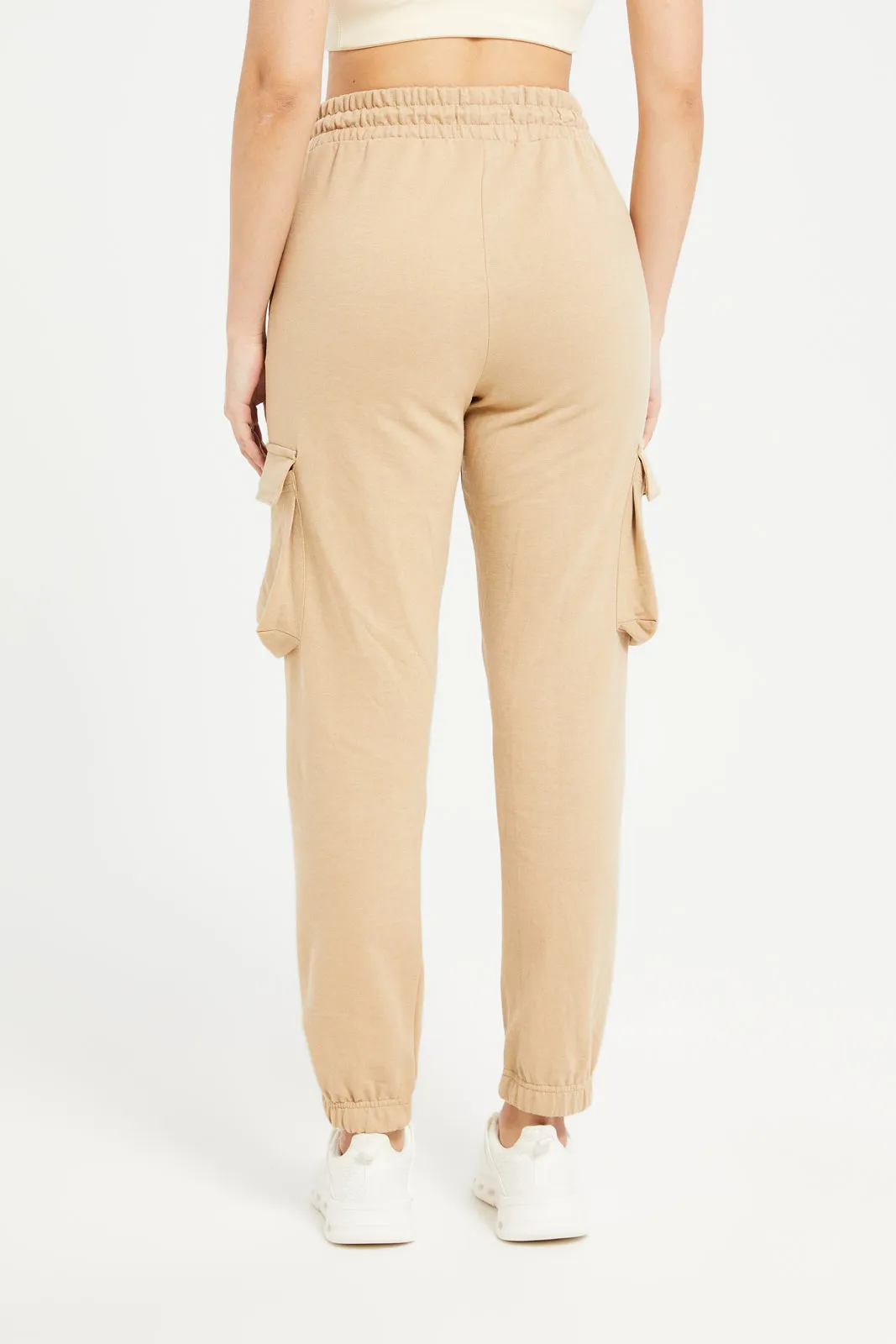 Women Beige Jogger With Utility Pockets sold by Redtag product image thumbnail 3