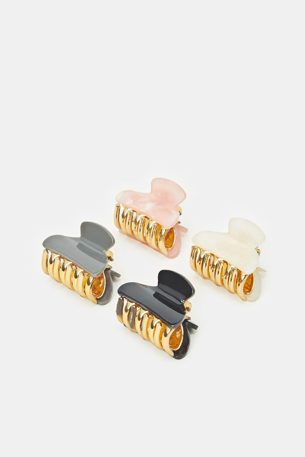 Women Assorted Printed Hair Claw (4 Piece) sold by Redtag