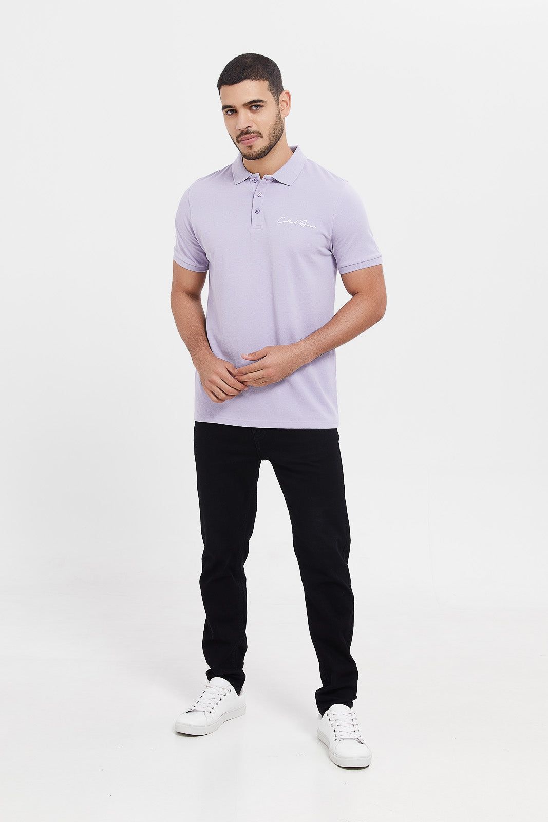 Men Lilac Varsity Sports Polo Shirt sold by Redtag product image thumbnail 2