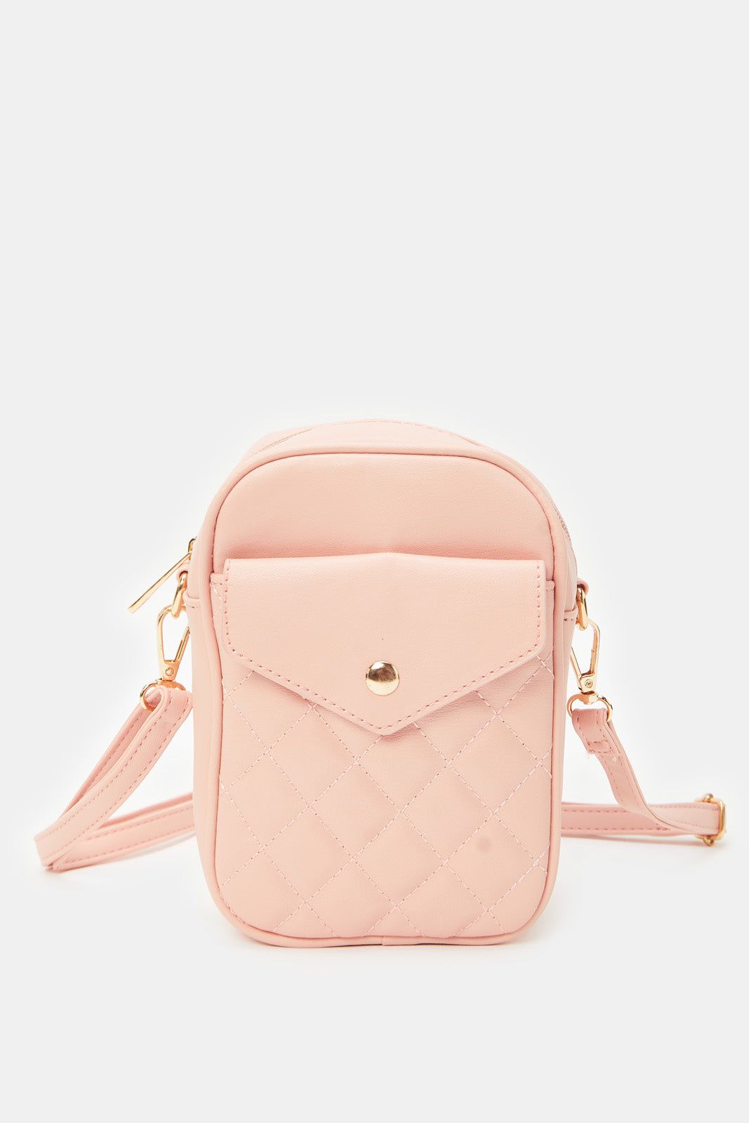 Women Pink Textured Mobile Purse sold by Redtag