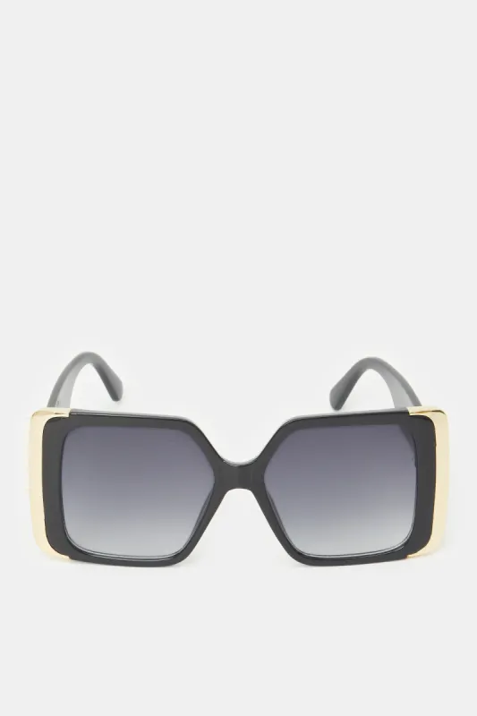 Women Black Square Oversized Sunglasses. sold by Redtag