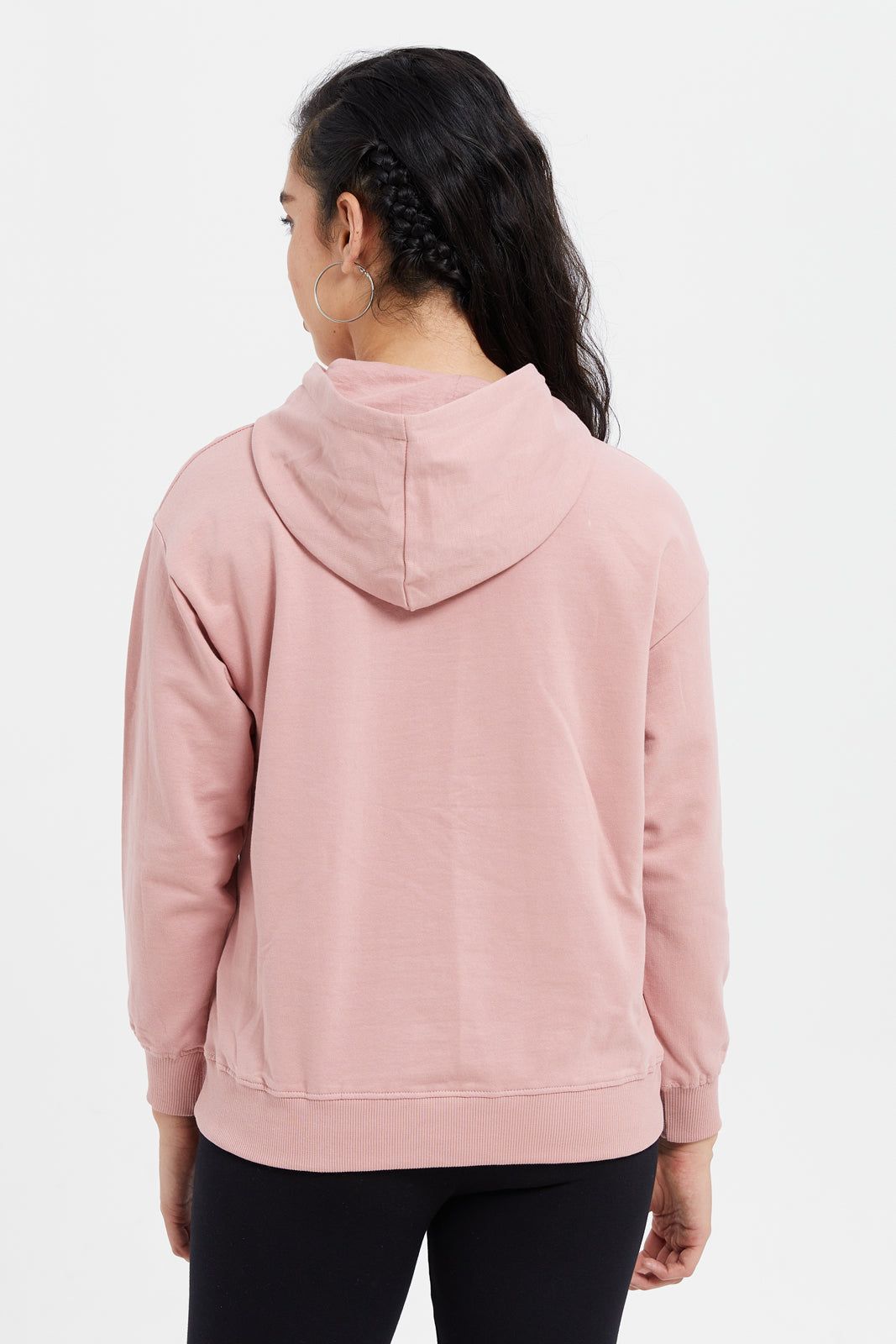 Women Pink Printed Hooded Sweatshirt sold by Redtag product image thumbnail 3