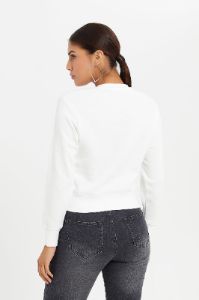 Women White Sweatshirt With Front Print sold by Redtag